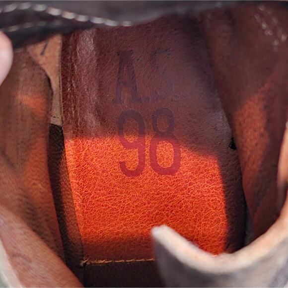 A.S 98 Black and Camo Combat Zippered Moto Biker Boots Size 36 US 6 - Picture 12 of 12